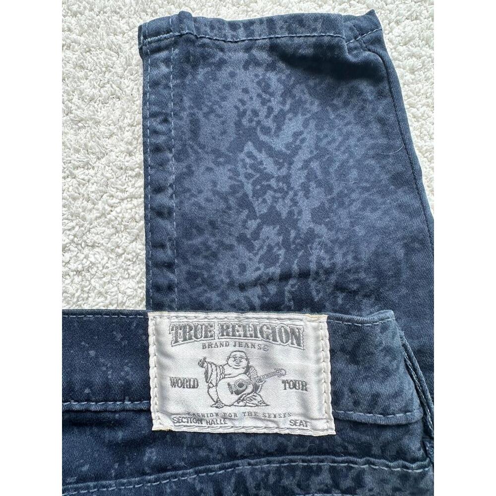 True Religion Halle Skinny Stretch Jeans Snake Print Blue Y2K - Size 27 - Picture 7 of 7